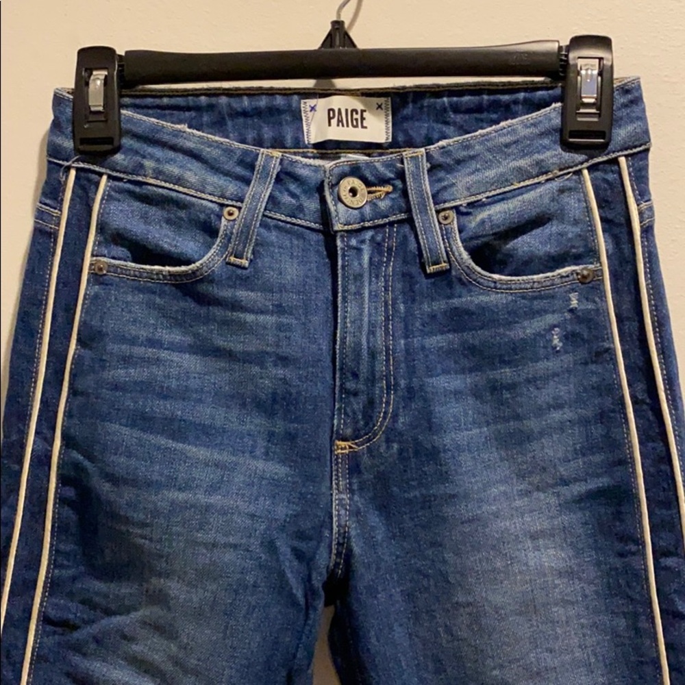 Double Side Taping Skinny Straight Jeans